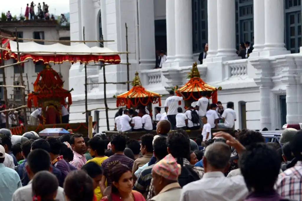 Indra Jatra preparations at Kathmandu