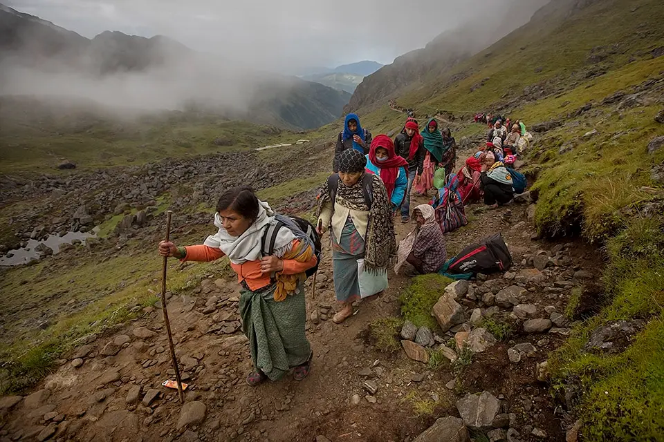 Pilgrims visited to Silu (Gosaikunda).